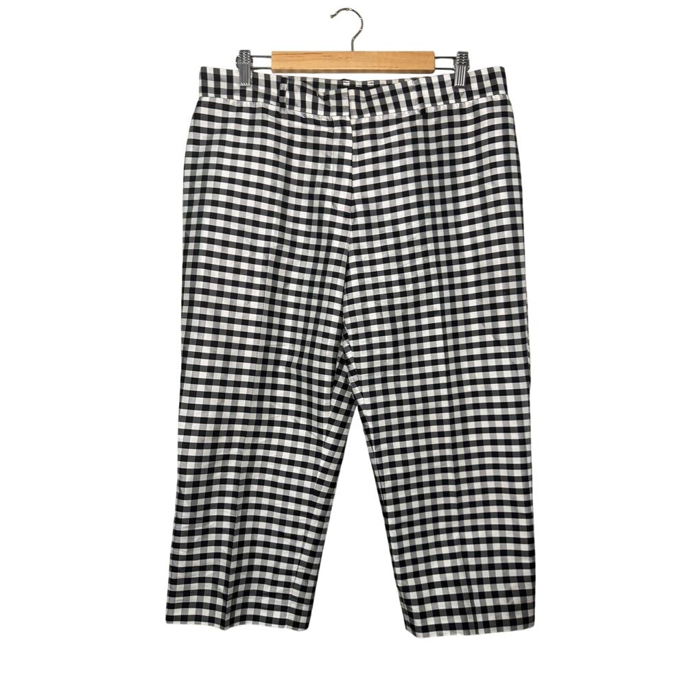 Vintage Silk Checkered Cropped Capri Size 14